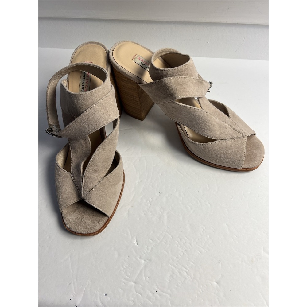 Kristen Cavallari By Chinese Laundry Laura Suede Chunky Heal Sandal Size 10 Y2K - Picture 8 of 8